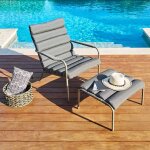 Fauteuil relax de jardin solani caf� acier trait� �poxy, traitement anti - rouille renforc�, texaline ...