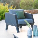 Fauteuil de salon jardin axiome graphite aluminium trait� �poxy, texaline, polyester hesp�ride
