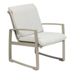 Fauteuil de salon jardin boreane caf� aluminium trait� �poxy, texaline hesp�ride