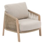 Fauteuil de salon jardin nelora beige ol�fine, aluminium trait� �poxy hesp�ride