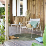 Fauteuil de salon jardin phuket argile acier trait� �poxy hesp�ride