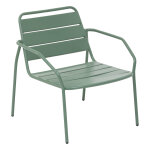 Fauteuil de salon jardin phuket vert olive acier trait� �poxy hesp�ride