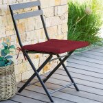 Galette de chaise carr�e 4 points korai bordeaux 40 x cm - polyester hesp�ride