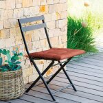 Galette de chaise kora� acajou 40 x cm - polyester hesp�ride