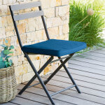 Galette de chaise  scratch korai bleu indigo 40 x 4 cm - polyester hespride