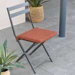 Galette de chaise solfia acajou 40 x cm - polyester hesp�ride