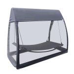 Hamac moustiquaire trinidad ardoise 233 x 138 203 cm - acier trait� �poxy, texaline, polyester hesp�ride ...