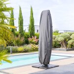 Housse de protection hambo pour parasol déporté gris s 210 x 60 30 cm - polyester hespéride Housse de protection hambo pour parasol déporté gris s 210 x 60 30 cm - polyester hespéride