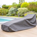 Housse de protection hambo pour transat gris l 235 x 90 60 cm - polyester hespride
