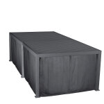 Kit de rideaux, moustiquaires et rails pour pergola bioclimatique evora ardoise 6 x 3, 6 m - 8 rails, ...