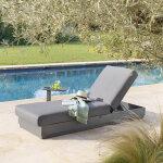 Lit de piscine allure graphite polyester, aluminium trait� �poxy hesp�ride
