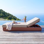 Lit de piscine allure marron acajou aluminium trait� �poxy, polyester hesp�ride