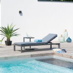 Lit de piscine �vasion anthracite graphite aluminium trait� �poxy, texaline, polyester hesp�ride
