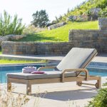 Lit de piscine papouasie taupe acacia polyester, certifi� fsc� hesp�ride