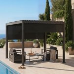 Lot de 2 stores pour pergola bioclimatique evonis aluminium hesp�ride