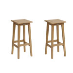 Lot de 2 tabourets hauts jardin tiwi acacia certifi� fsc� hesp�ride