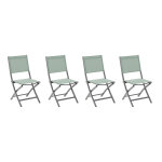 Lot de 4 chaises jardin pliantes essentia vert olive graphite aluminium traité époxy, texaline hespéride ... Lot de 4 chaises jardin pliantes essentia vert olive graphite aluminium traité époxy, texaline hespéride ...