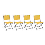 Lot de 4 chaises jardin pliantes modula jaune moutarde graphite acier traité époxy, texaline hespéride ... Lot de 4 chaises jardin pliantes modula jaune moutarde graphite acier traité époxy, texaline hespéride ...
