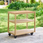 Module pour cuisine d'�t� lodgia beige 87 x 86 50 cm - acier, aluminium, acacia certifi� fsc� hesp�ride ...