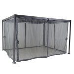 Moustiquaire pour pergola belize ardoise 3 x 3, 8 m - l. 330 h. 215 cm polyester hesp�ride