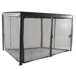 Moustiquaire pour pergola bioclimatique avila graphite 4 x 3 m - polyester hesp�ride