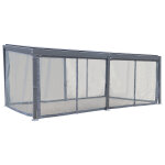 Moustiquaire pour pergola bioclimatique avila graphite 6 x 3, 5 m - l. 573 cm polyester hesp�ride