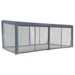 Pergola avila graphite avec 1 kit de moustiquaire 6 x 3, 5 m - aluminium trait� �poxy hesp�ride