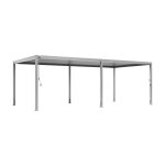 Pergola bioclimatique autoportante evora argile 6 x 3 m - structure et lames doubles en aluminium hesp�ride ...