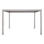 Pergola bioclimatique evora argile 4 x 3 m - structure et lames doubles en aluminium hesp�ride