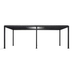 Pergola bioclimatique �lectrique evora graphite 6 x 3 m - structure et lames doubles en aluminium hesp�ride ...
