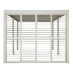 Persienne coulissante evora argile pour c�t� 3 m - 2, 7 x 2, 3 aluminium trait� �poxy hesp�ride