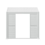 Persienne coulissante pour pergola bioclimatique evora blanche c�t� 3 m - 2, 7 x 2, 3 aluminium, traitement ...