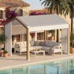 Persienne ecozia argile pour c�t� 3m - 74, 8 x 5 248, 5 cm aluminium trait� �poxy hesp�ride