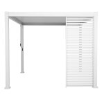 Persienne pour pergola bioclimatique evora blanc c�t� 3, 6 m - 1 / 3 1, 1 x 2, 4 aluminium hesp�ride