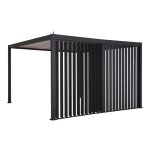 Persienne verticale evora graphite pour c�t� 3 m - 2, 7 x 2, 3 aluminium trait� �poxy hesp�ride