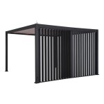 Persienne verticale evora graphite pour c�t� 4 m - 3, 7 x 2, 3 aluminium trait� �poxy hesp�ride