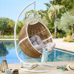 Pied pour chaise suspendue panao blanc l. 113 x p. h. 210 cm - acier trait� �poxy hesp�ride