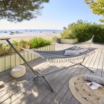 Pied r�glable pour hamac panao noir 295 / 317 x 113 117 cm - acier trait� �poxy hesp�ride