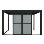 Portes pour pergola evora graphite c�t� 4 m - 3, 7 x 2, 3 aluminium trait� �poxy hesp�ride