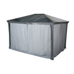 Rideaux pour pergola belize ardoise 3, 6 x 3 m - l. 282 h. 342 cm polyester hesp�ride