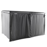 Rideaux pour pergola bioclimatique avila ardoise 4 x 3 m - polyester hesp�ride