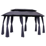 Rideaux pour tonnelle maldives ardoise 5 x 3 m - polyester hesp�ride