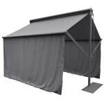 Rideaux pour tonnelle salsa ardoise 4 x 2 m - polyester hesp�ride