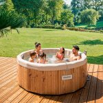 Spa semi - rigide nordik effet bois / argile 5 places - polyethyl�ne, pvc hesp�ride