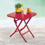 Table d'appoint de jardin carrée greensboro groseille 40 x 45 cm - acier traité époxy hespéride Table d'appoint de jardin carrée greensboro groseille 40 x 45 cm - acier traité époxy hespéride