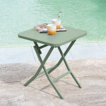 Table d'appoint de jardin carrée greensboro vert olive 40 x 45 cm - acier traité époxy hespéride Table d'appoint de jardin carrée greensboro vert olive 40 x 45 cm - acier traité époxy hespéride