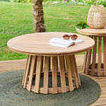 Table d'appoint de jardin ronde osuna acacia 80 x cm - certifi� fsc� hesp�ride