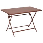 Table de balcon pliante greensboro acajou 4 places - acier, traitement anti - rouille renforc� hesp�ride ...