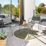 Table basse de jardin carr� phuket vert laurier 45 x cm - acier trait� �poxy, traitement anti - rouille ...