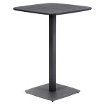 Table haute de jardin carr�e alegoria graphite 2 places - acier trait� �poxy, traitement anti - rouille ...